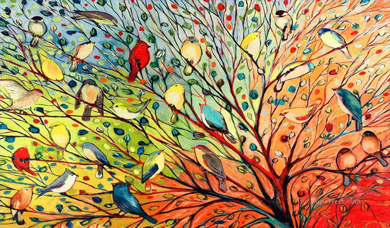 pájaros en primavera pájaros Pintura al óleo